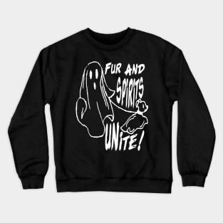 Fur and spirits unite halloween pet Crewneck Sweatshirt